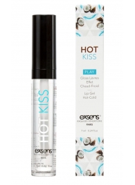Блеск для губ Hot Kiss Coconut с ароматом кокоса - 7 мл. - Exsens - купить с доставкой в Костроме