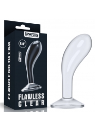 Прозрачный стимулятор простаты Flawless Clear Prostate Plug - 15 см. - Lovetoy - в Костроме купить с доставкой