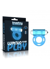Голубое, светящееся в темноте эрекционное виброкольцо Lumino Play Vibrating Penis Ring - Lovetoy - в Костроме купить с доставкой