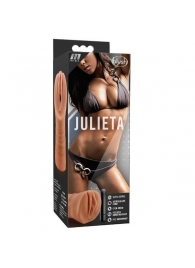 Мастурбатор-вагина цвета карамели Julieta с вибрацией - Blush Novelties - в Костроме купить с доставкой