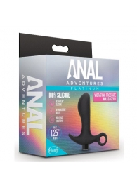 Черный анальный вибратор Silicone Vibrating Prostate Massager 01 - 10,8 см. - Blush Novelties - в Костроме купить с доставкой