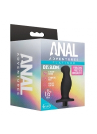 Черный анальный вибромассажёр Silicone Vibrating Prostate Massager 02 - 10,8 см. - Blush Novelties - в Костроме купить с доставкой