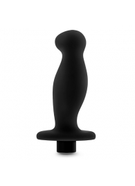 Черный анальный вибромассажёр Silicone Vibrating Prostate Massager 02 - 10,8 см. - Blush Novelties - в Костроме купить с доставкой