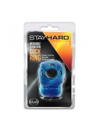 Голубое эрекционное виброкольцо Reusable 5 Function Cock Ring - Blush Novelties - в Костроме купить с доставкой