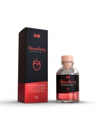 Массажный гель с ароматом клубники Strawberry - 30 мл. - INTT - купить с доставкой в Костроме