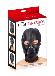 Маска-шлем с прорезями для глаз и регулируемым кляпом - Fetish Tentation - купить с доставкой в Костроме