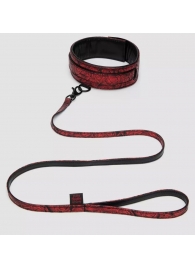 Стильный ошейник с поводком Reversible Faux Leather Collar and Lead - Fifty Shades of Grey - купить с доставкой в Костроме