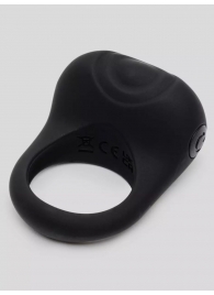 Черное эрекционное виброкольцо Sensation Rechargeable Vibrating Love Ring - Fifty Shades of Grey - в Костроме купить с доставкой
