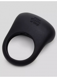 Черное эрекционное виброкольцо Sensation Rechargeable Vibrating Love Ring - Fifty Shades of Grey - в Костроме купить с доставкой
