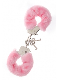 Металлические наручники с розовой меховой опушкой METAL HANDCUFF WITH PLUSH PINK - Dream Toys - купить с доставкой в Костроме