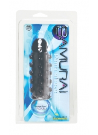 Дымчатая стимулирующая насадка с закрытой головкой SAMURAI PENIS SLEEVE BLACK - 14,5 см. - NMC - в Костроме купить с доставкой