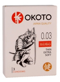 Тонкие презервативы OKOTO Thin Extra Soft - 3 шт. - Sitabella - купить с доставкой в Костроме