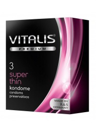 Ультратонкие презервативы VITALIS PREMIUM super thin - 3 шт. - Vitalis - купить с доставкой в Костроме
