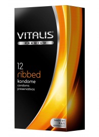 Ребристые презервативы VITALIS PREMIUM ribbed - 12 шт. - Vitalis - купить с доставкой в Костроме