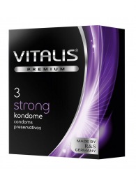 Презервативы с утолщенной стенкой VITALIS PREMIUM strong - 3 шт. - Vitalis - купить с доставкой в Костроме