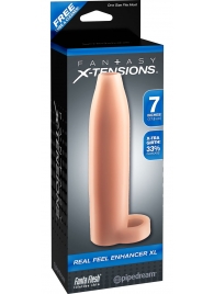 Телесная насадка Real Feel Enhancer XL - 17 см. - Pipedream - в Костроме купить с доставкой