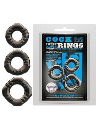 Набор из 3 эластичных дымчатых эрекционных колец - Baile - в Костроме купить с доставкой