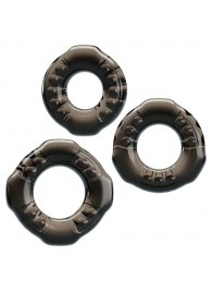 Набор из 3 эластичных дымчатых эрекционных колец - Baile - в Костроме купить с доставкой