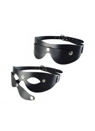 Черная кожаная маска  Новичок - Sitabella - купить с доставкой в Костроме