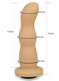 Телесная рельефная насадка Harness - 14,2 см. - LOVETOY (А-Полимер) - купить с доставкой в Костроме