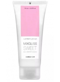 Смазка на водной основе Mixgliss Sweet с ароматом бабл-гам - 70 мл. - Mixgliss - купить с доставкой в Костроме