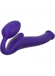 Фиолетовый безремневой страпон Silicone Bendable Strap-On - size S - Strap-on-me - купить с доставкой в Костроме