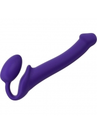 Фиолетовый безремневой страпон Silicone Bendable Strap-On - size M - Strap-on-me - купить с доставкой в Костроме