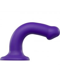 Фиолетовый фаллоимитатор-насадка Strap-On-Me Dildo Dual Density size M - 18 см. - Strap-on-me - купить с доставкой в Костроме