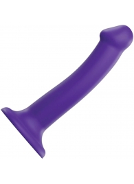 Фиолетовый фаллоимитатор-насадка Strap-On-Me Dildo Dual Density size M - 18 см. - Strap-on-me - купить с доставкой в Костроме