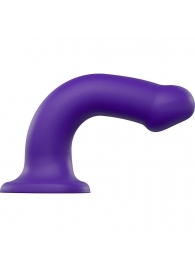 Фиолетовый фаллоимитатор-насадка Strap-On-Me Dildo Dual Density size L - 19 см. - Strap-on-me - купить с доставкой в Костроме