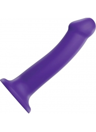 Фиолетовый фаллоимитатор-насадка Strap-On-Me Dildo Dual Density size L - 19 см. - Strap-on-me - купить с доставкой в Костроме