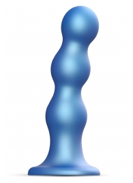 Голубая насадка Strap-On-Me Dildo Plug Balls size S - Strap-on-me - купить с доставкой в Костроме
