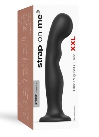 Черная насадка Strap-On-Me Dildo Plug P G size XXL - Strap-on-me - купить с доставкой в Костроме