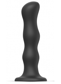Черная насадка Strap-On-Me Dildo Geisha Balls size M - Strap-on-me - купить с доставкой в Костроме