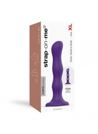 Фиолетовая насадка Strap-On-Me Dildo Geisha Balls size XL - Strap-on-me - купить с доставкой в Костроме