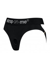 Черные трусики для насадок Heroine Lingerie Harness - size M - Strap-on-me - купить с доставкой в Костроме