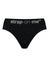 Черные трусики для насадок Heroine Lingerie Harness - size L - Strap-on-me - купить с доставкой в Костроме