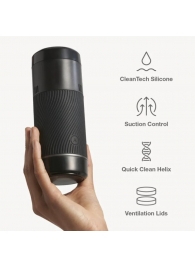 Черный мастурбатор с контролем всасывания Arcwave Pow Stroker - Arcwave - в Костроме купить с доставкой