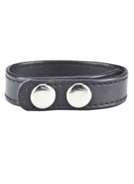Кольцо на пенис SNAP COCK RING из искусственной кожи на клепках - BlueLine - в Костроме купить с доставкой