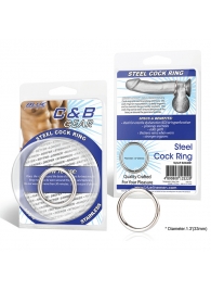 Стальное эрекционное кольцо STEEL COCK RING - 3.5 см. - BlueLine - в Костроме купить с доставкой