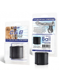 Хомут-утяжка для мошонки из искусственной кожи на липучке VELCRO BALL STRETCHER- 4 см. - BlueLine - в Костроме купить с доставкой