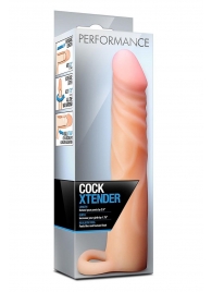 Телесная насадка на пенис Cock Xtender - 17,7 см. - Blush Novelties - в Костроме купить с доставкой