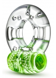 Зеленое эрекционное виброкольцо Arouser Vibrating C-Ring - Blush Novelties - в Костроме купить с доставкой