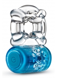 Синее эрекционное виброкольцо One Night Stand Vibrating C-Ring - Blush Novelties - в Костроме купить с доставкой