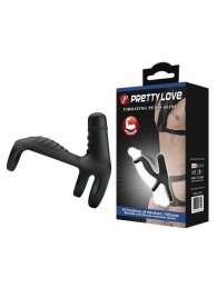 Черная вибронасадка на пенис Vibrating Penis Sling - Baile - в Костроме купить с доставкой