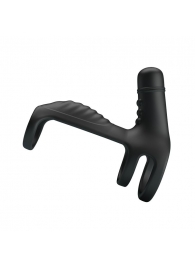 Черная вибронасадка на пенис Vibrating Penis Sling - Baile - в Костроме купить с доставкой