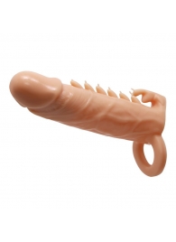 Телесная удлиняющая насадка Penis Sleeve Emmitt - 17 см. - Baile - в Костроме купить с доставкой