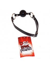 Силиконовый черный кляп-шарик на ремне Black Ballgag - Erotic Fantasy - купить с доставкой в Костроме