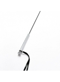 Черный кожаный стек с гладкой ручкой - 55 см. - Crazy Handmade - купить с доставкой в Костроме