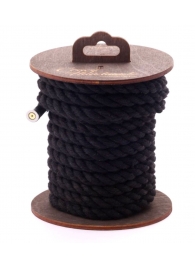 Черная хлопковая веревка для бондажа на катушке - 5 м. - Crazy Handmade - купить с доставкой в Костроме